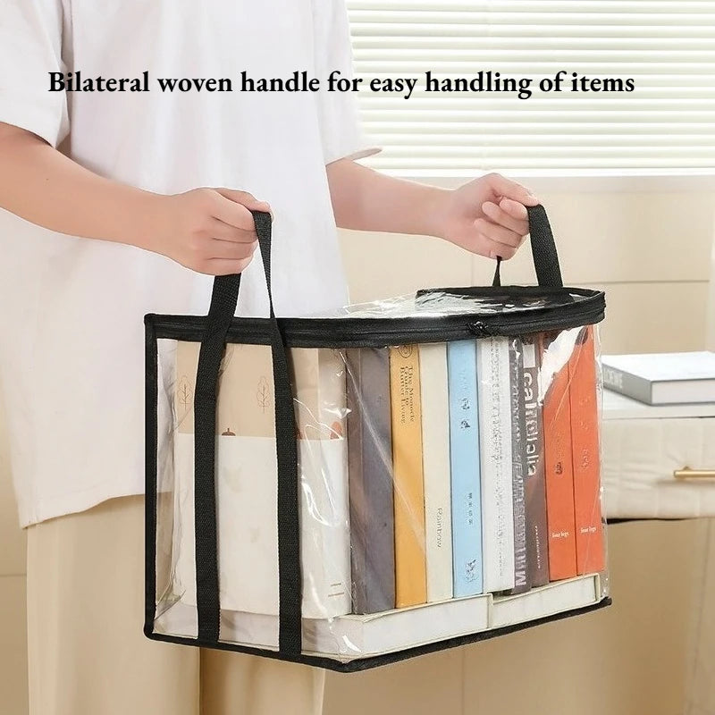 3-Pack Transparent Flip-Top Storage Boxes – Large Organizer Bins Storage Organizer Bins Axl