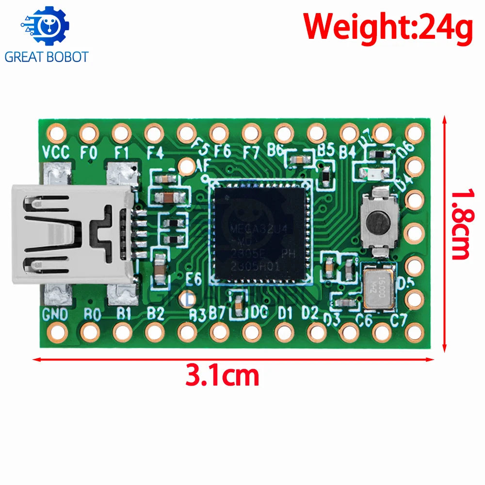 Teensy 2.0 ATmega32U4 USB Board – Arduino AVR ISP & HID Emulation USB Development Board Axl