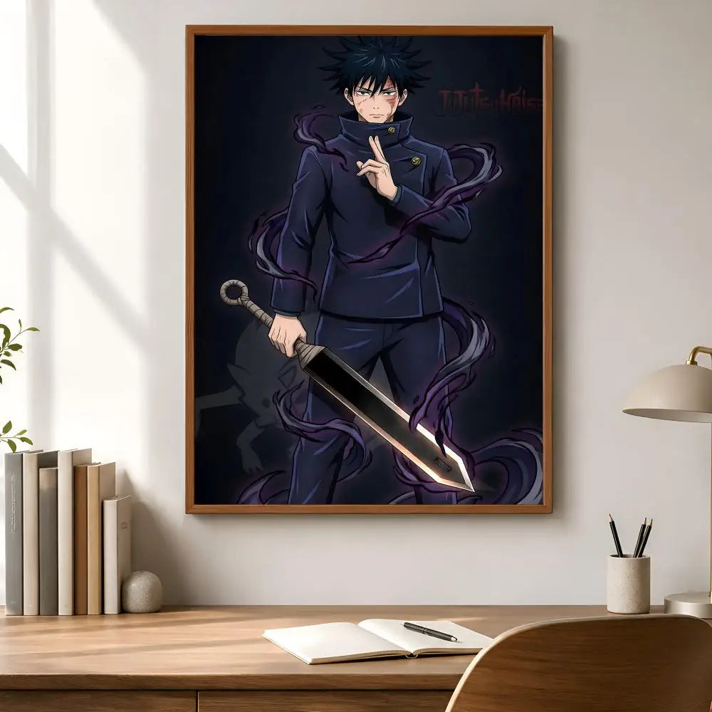 Megumi Fushiguro Waterproof Self-Adhesive Wall Poster | HD Art Anime Wall Poster Axl