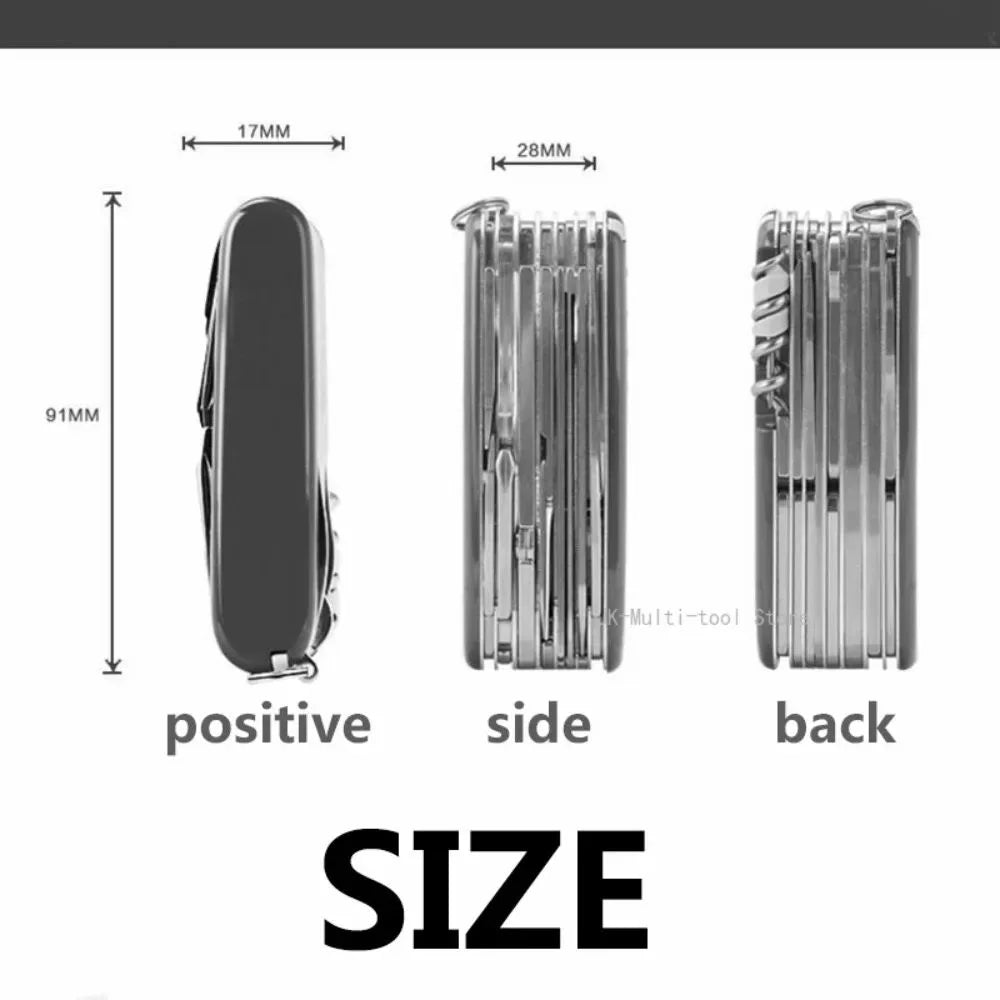 17-in-1 Multi-Tool Pocket Knife – Folding Stainless Steel Pliers Multi-Tool Pocket Knife Axl