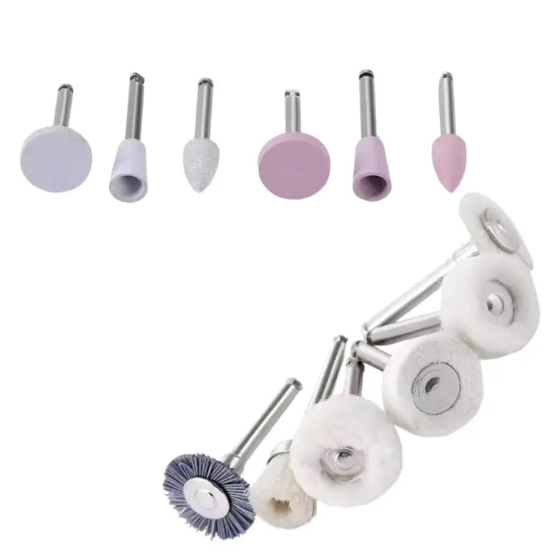 12-Piece Silicone Mixed Grinding & Polishing Head Set | DIY Rotary Tool Accessory Axl