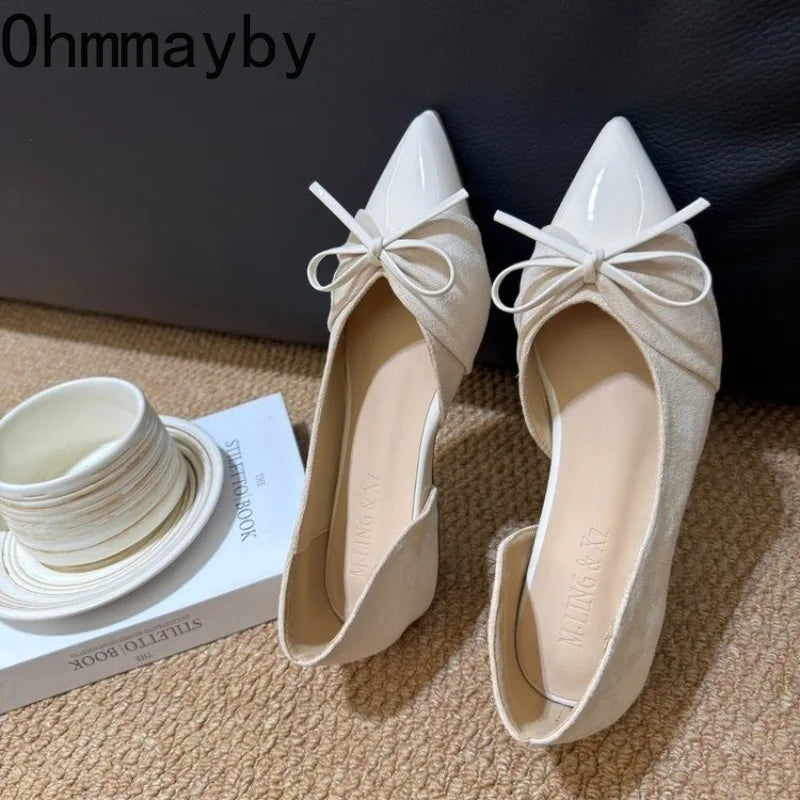 Women's Mary Jane Pumps – Pointed Toe Low Heel Butterfly-Knot Mary Jane Pumps Axl