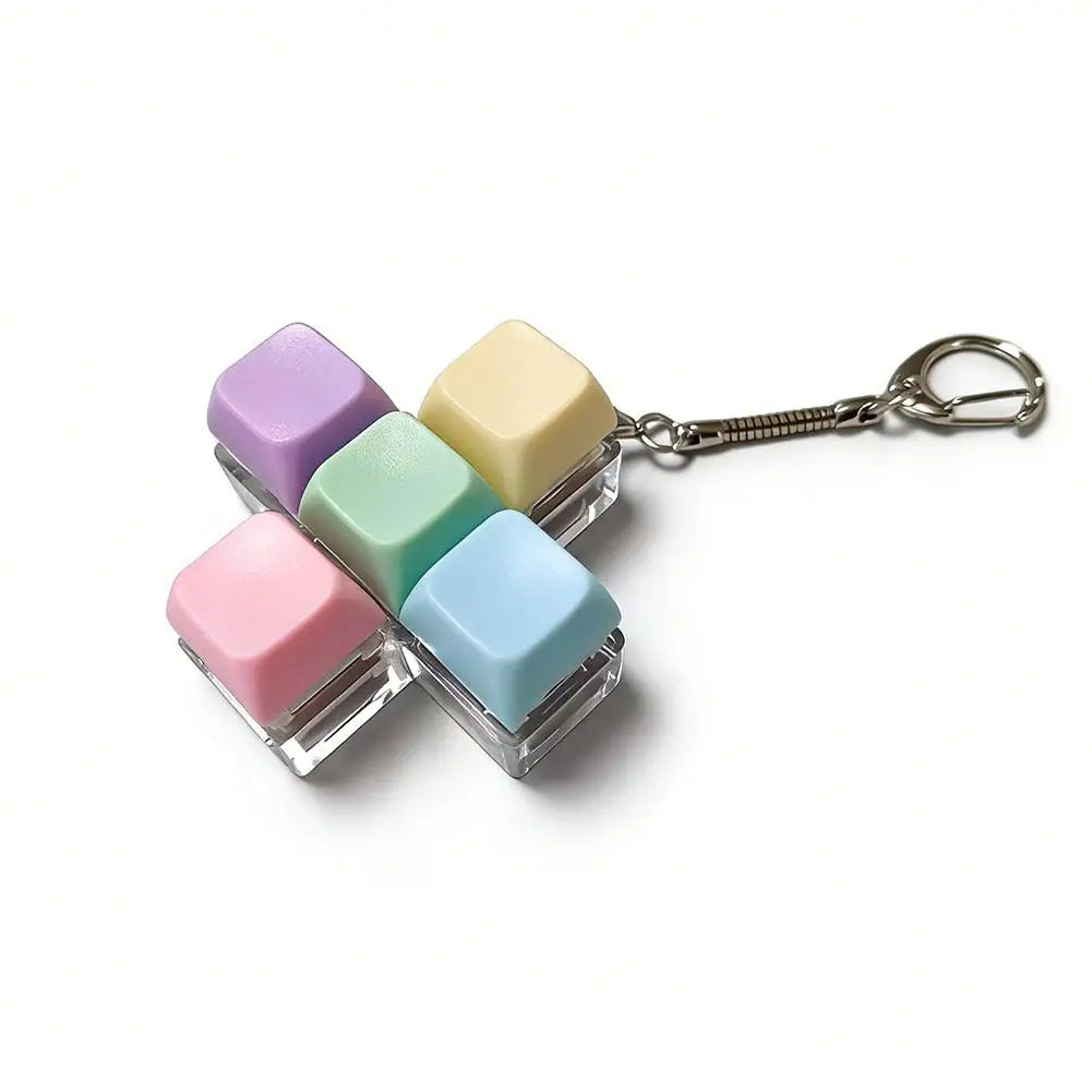 Mechanical Keyboard Fidget Clicker Keychain | 1/4/5/9 Button Fidget Clicker Keychain Axl C