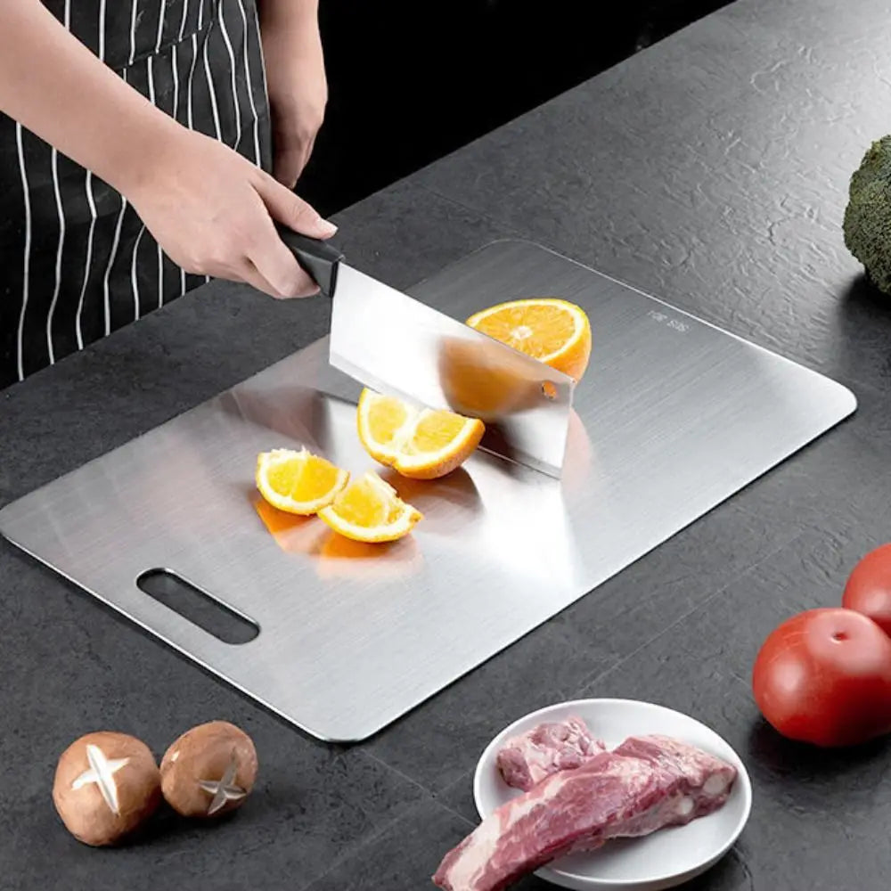 316 Stainless Steel Cutting Board – Antibacterial Kitchen Chopping Stainless Steel Cutting Board Axl