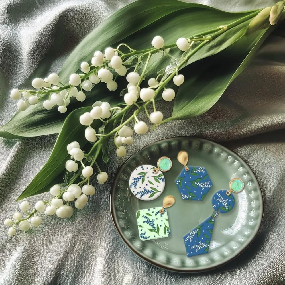 Lily of the Valley Polymer Clay Texture Sheet | Floral Stamp Mat Clay Texture Stamp Axl