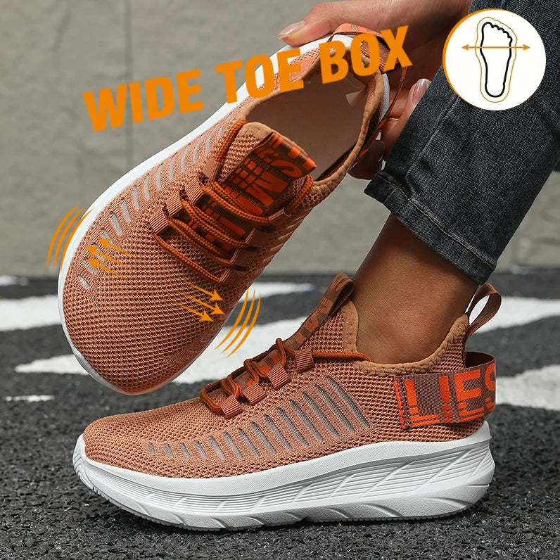 Women's Platform Sneakers – Breathable Mesh Walking Shoes Platform Sneakers Axl