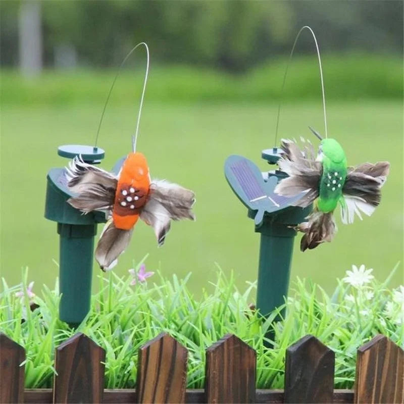 Solar Dancing Butterfly & Hummingbird Garden Ornament Decor Solar Garden Ornament Axl Bird