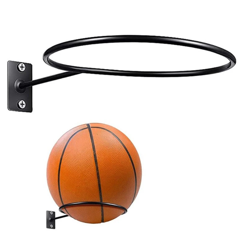 Wall-Mounted Ball Display Shelf – Steel Sports Ball Holder Rack Ball Display Rack Axl