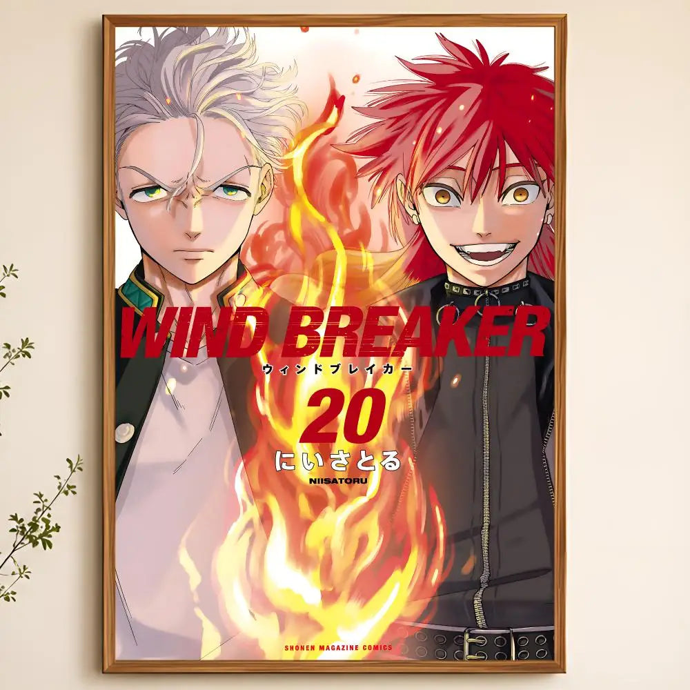 Wind Breaker Anime Poster – Waterproof Self-Adhesive Wall Art Anime Wall Poster Axl