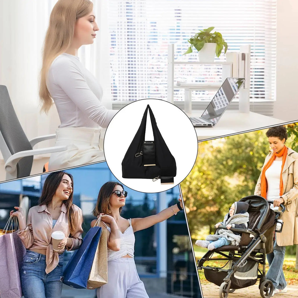 Foldable PU Leather Tote Bag for Women – Keychain Purse Foldable Tote Bag Axl