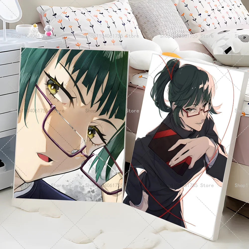 Jujutsu Kaisen Maki Zenin Anime Poster – Self-Adhesive Wall Art Anime Wall Poster Axl