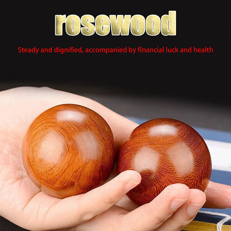 Rosewood Hand Massage Balls – Wooden Baoding Fitness Balls Hand Massage Balls Axl