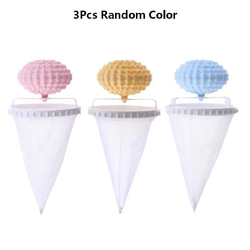 Reusable Washing Machine Lint Catcher & Hair Filter Balls Laundry Lint Filter Axl 3Pcs Random Color
