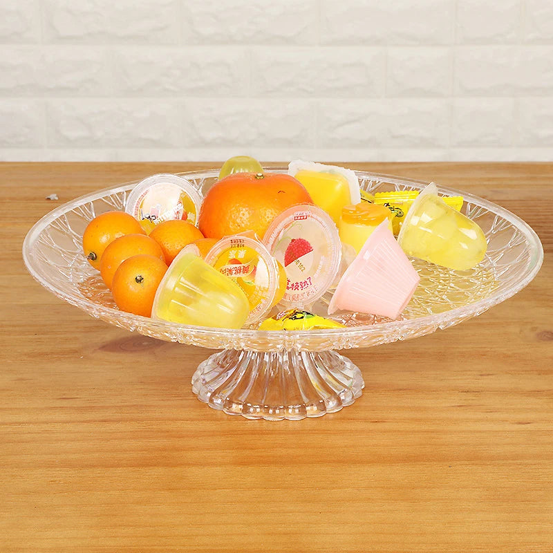 Clear Acrylic Serving Plate – Fruit, Dessert & Cupcake Tray Acrylic Serving Plate Axl