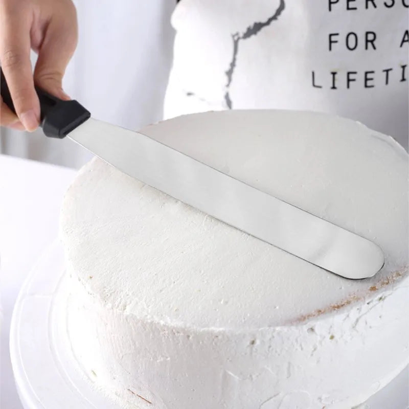 Stainless Steel Cake Spatula & Icing Smoother – 6" & 10" Cake Decorating Tool Axl