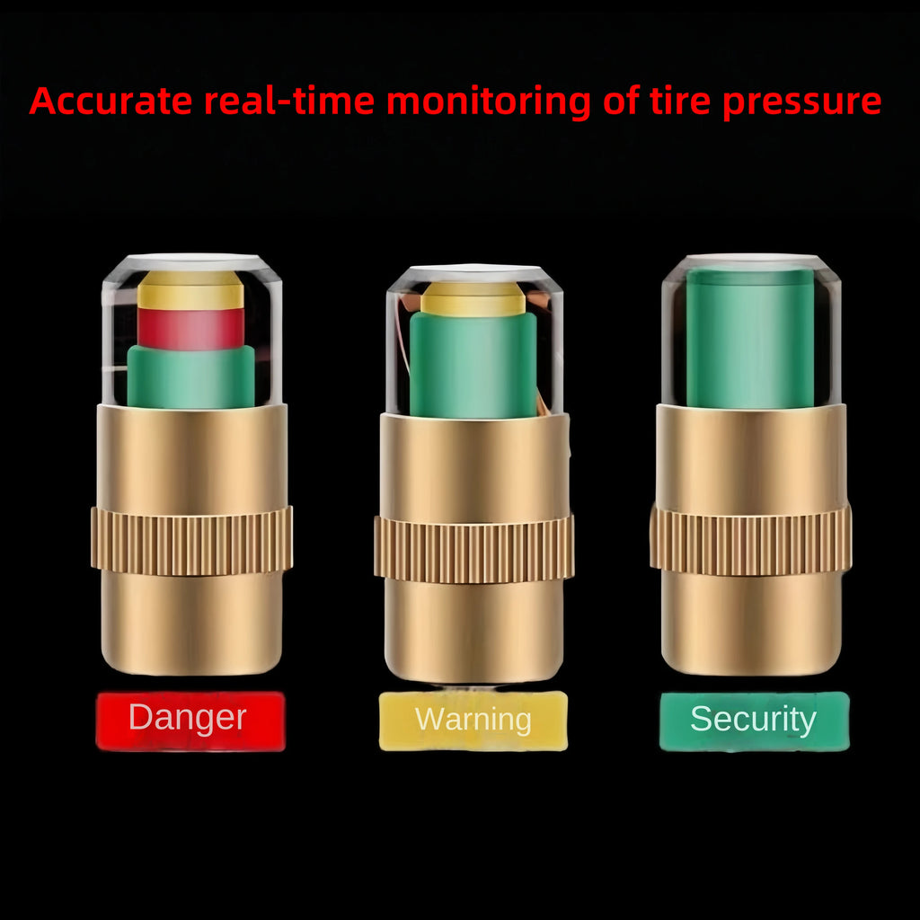 Tire Pressure Indicator Valve Caps 4-Pack | Visual Alert Tire Pressure Caps Axl