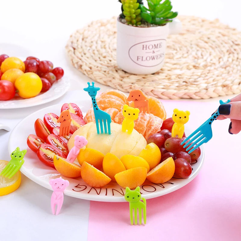 50/60 Pcs Cartoon Fruit Forks – Mini Party Food Picks Party Food Picks Axl