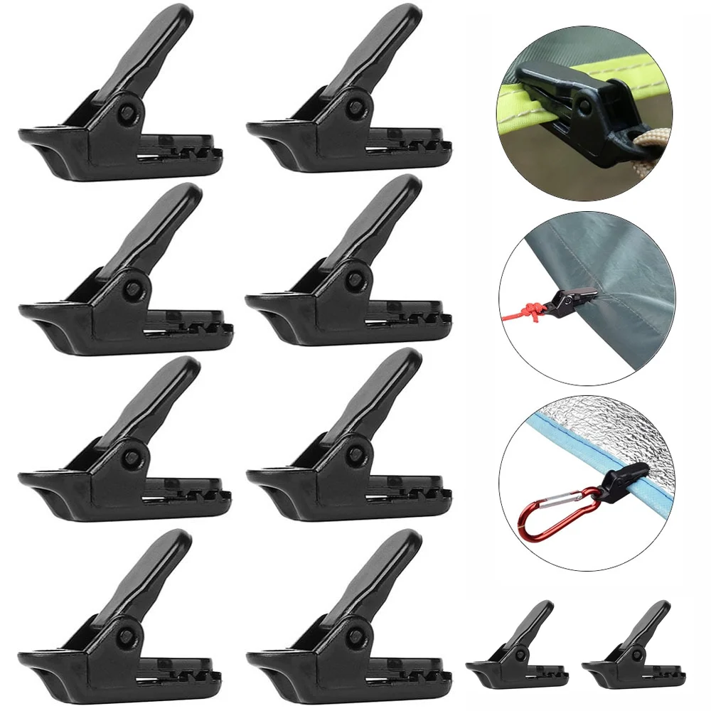 10-Pack Tarp Clips Snap Hangers – Camping Awning Clamps Tarp Clips Axl