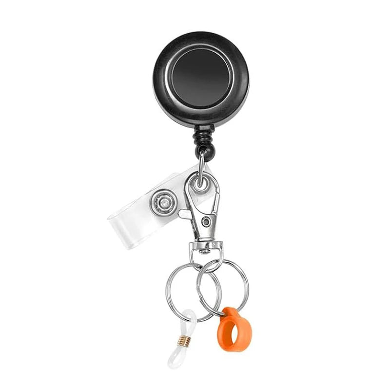 Retractable Badge Reel Keychain with Pen Holder & ID Clip Badge Reel Keychain Axl A4