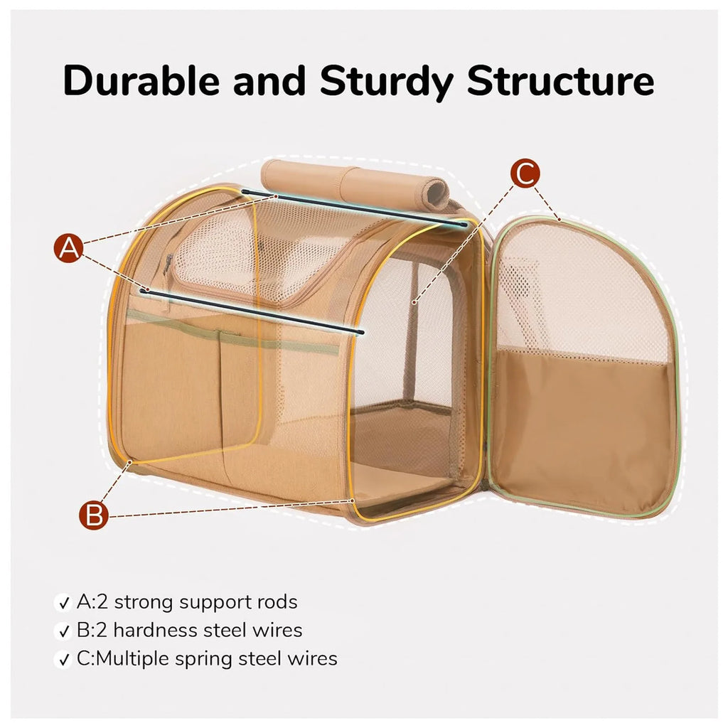 Expandable Cat Backpack – Breathable Space Capsule Pet Carrier Pet Carrier Backpack Axl