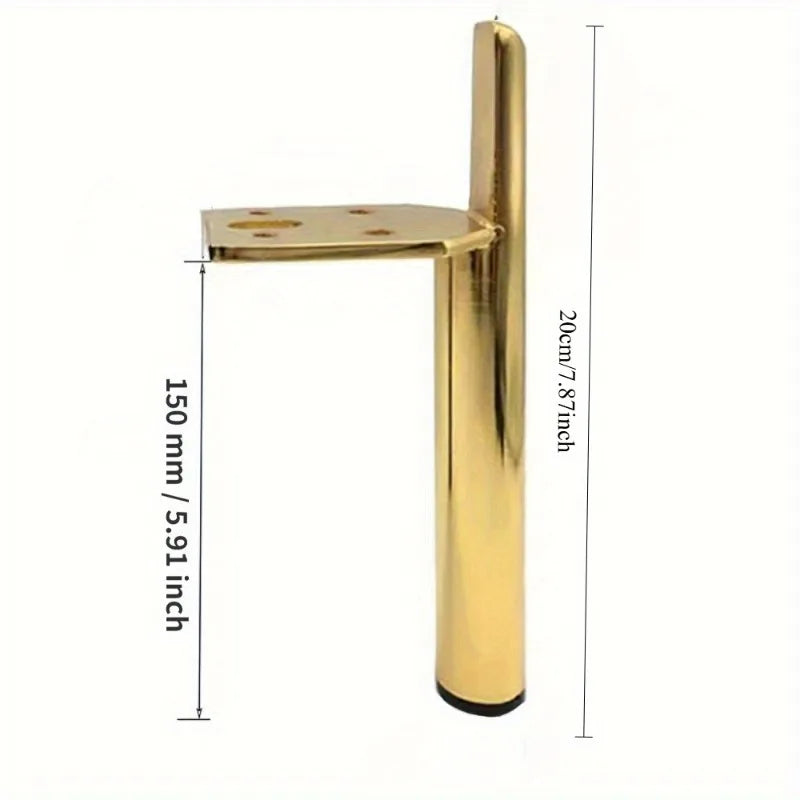 4-Pack Gold Metal Furniture Legs – Tables, Cabinets & Sofas Furniture Legs Axl