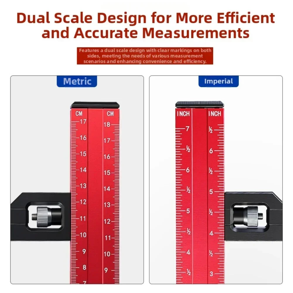 Woodworking Height Gauge – Metric & Imperial Marking Ruler Woodworking Height Gauge Axl