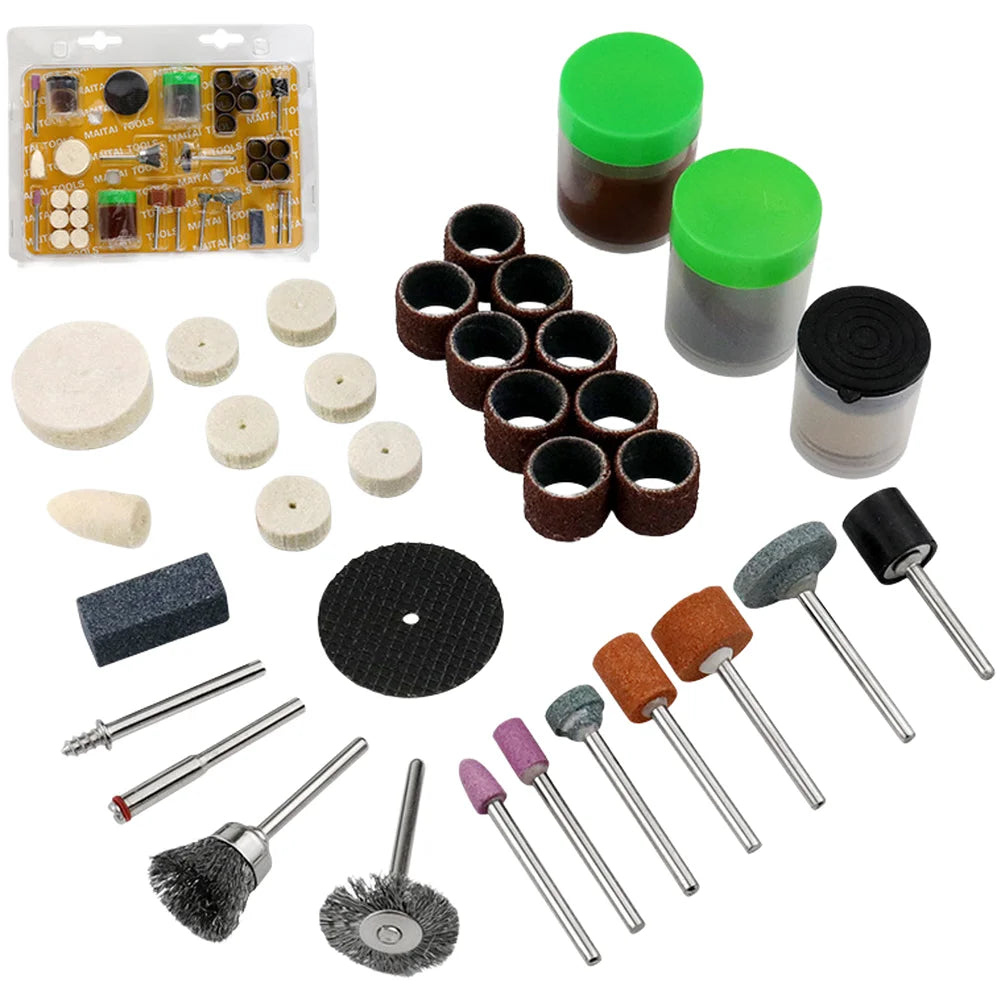 Rotary Tool Accessory Set – Sanding, Grinding & Polishing Kit Rotary Tool Accessory Kit Axl Yellow China Mainland
