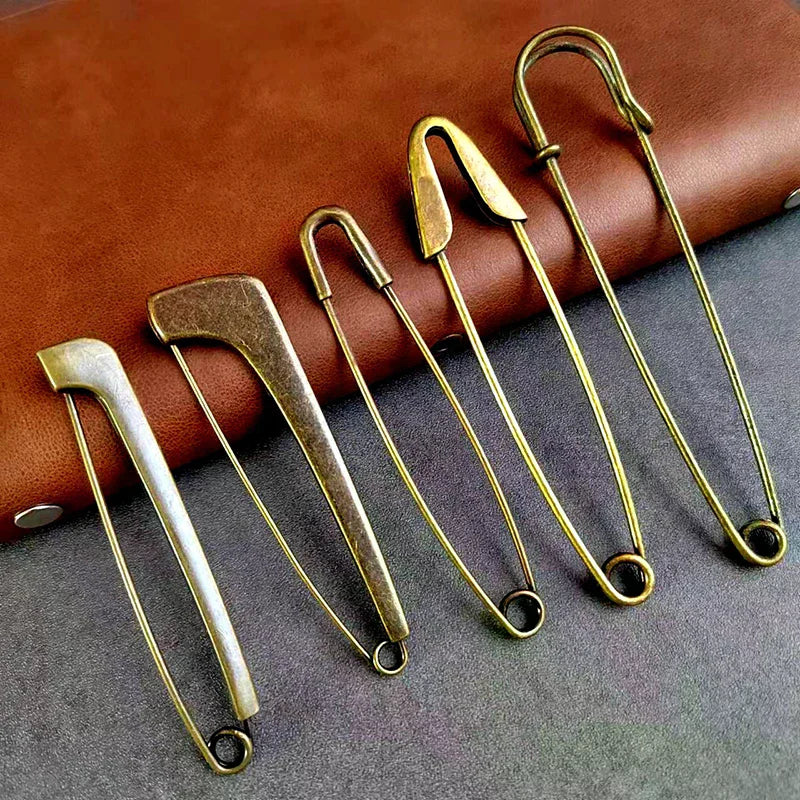 Retro Bronze Large Metal Safety Pins for Clothing & Scarves Metal Safety Pins Axl