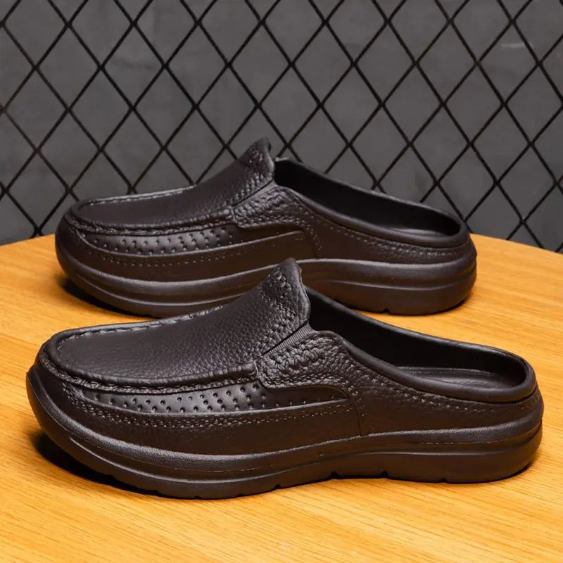 Men's Waterproof Anti-Slip Slip-On Work Shoes – EVA Sole Men's Work Shoes Axl brown 39