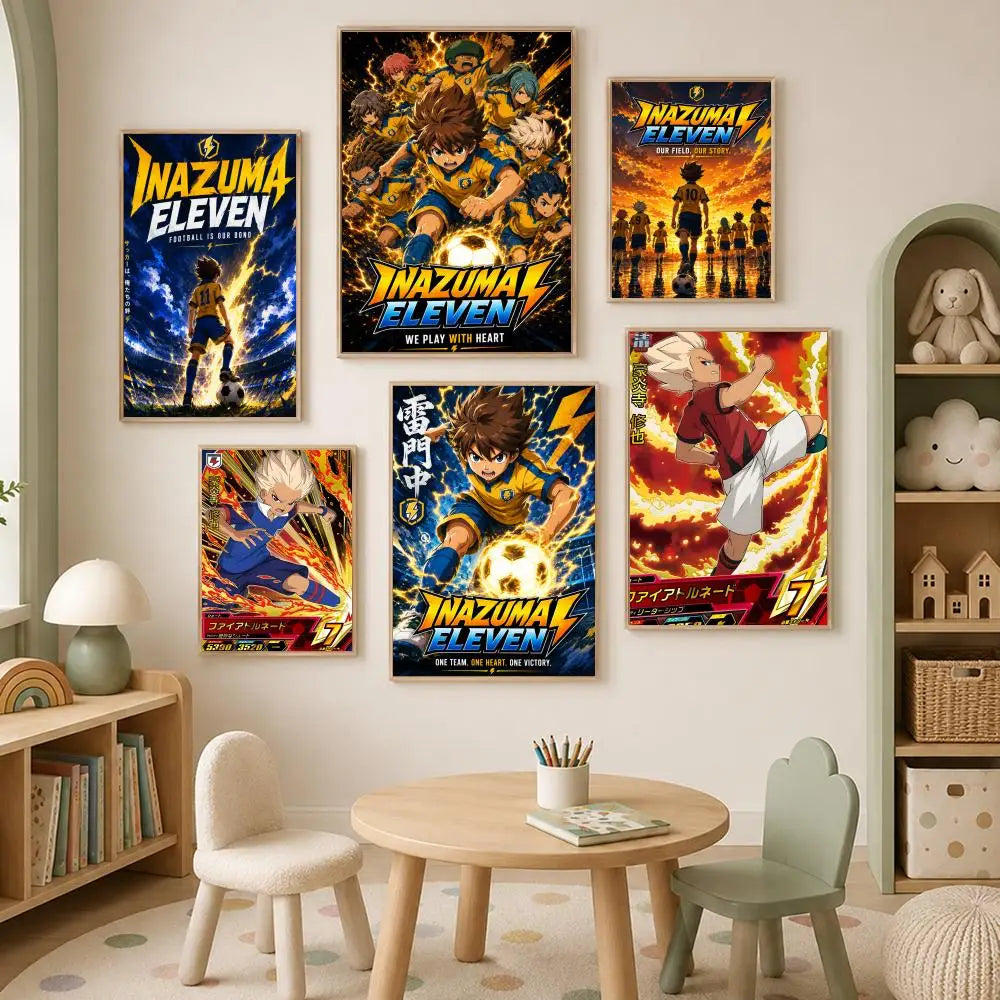 Inazuma Eleven Anime HD PVC Self-Stick Wall Poster | Waterproof Anime Wall Poster Axl