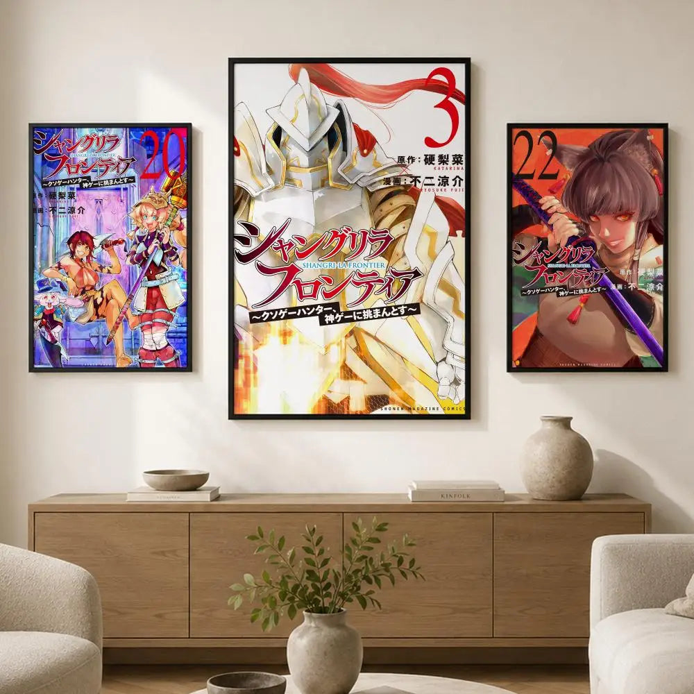 Shangri-La Frontier Poster – Self-Adhesive HD Wall Art Wall Art Poster Axl