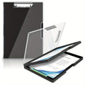 Black Storage Clipboard with 2 Storage Boxes – Heavy Duty Storage Clipboard Axl black