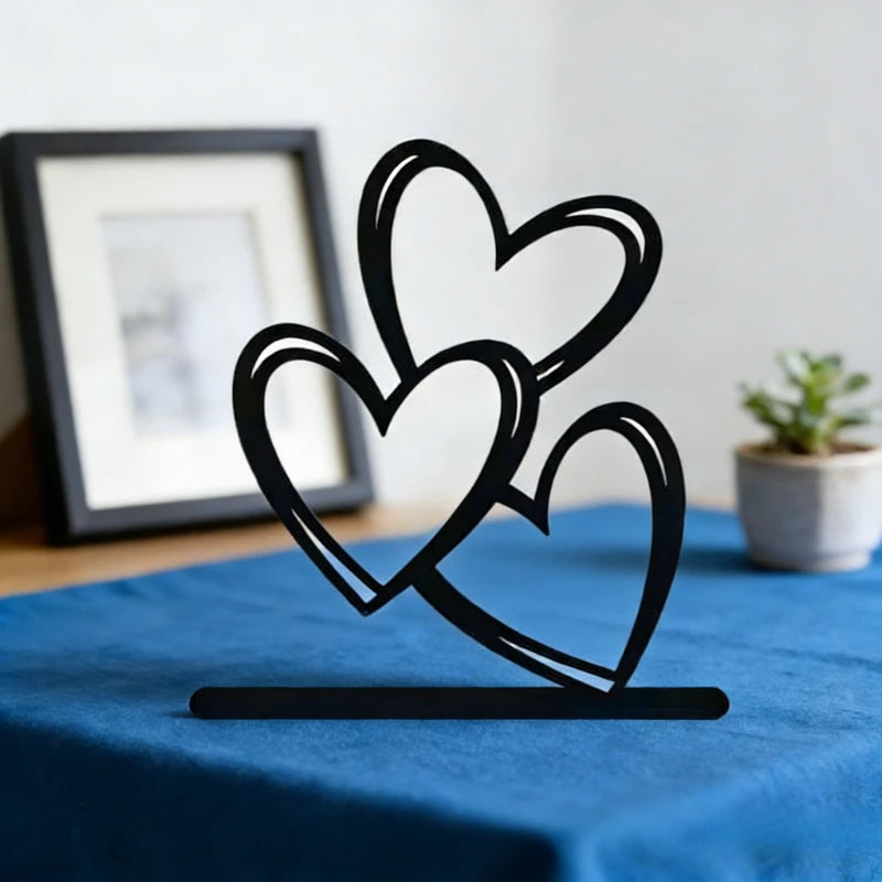 Heart Iron Love Ornament – Desktop & Coffee Table Home Decor Decorative Ornament Axl