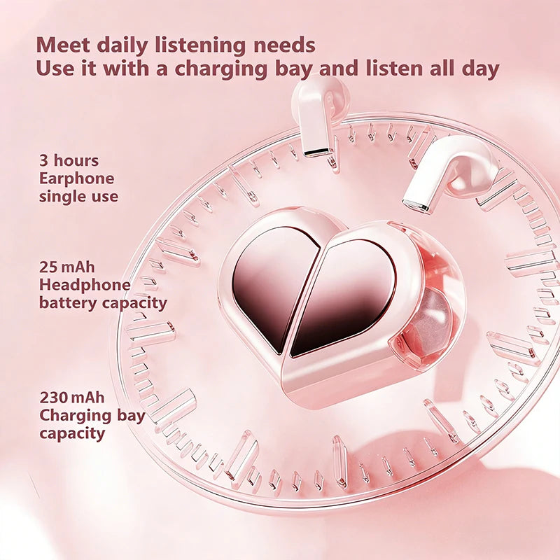 K520 Heart-Shaped Foldable Wireless Bluetooth Headphones Wireless Headphones Axl