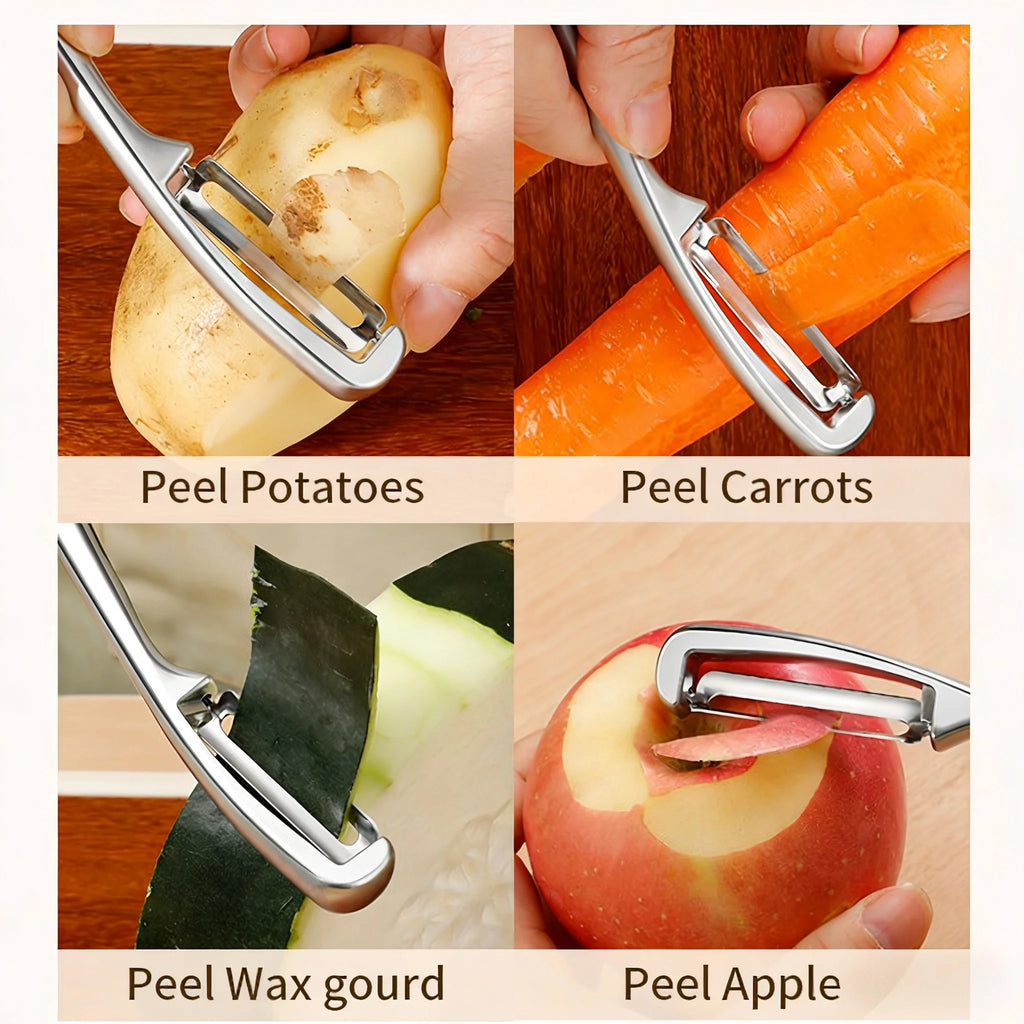 PLYS Stainless Steel Peeler – Fruit & Vegetable Kitchen Tool Vegetable Peeler Axl