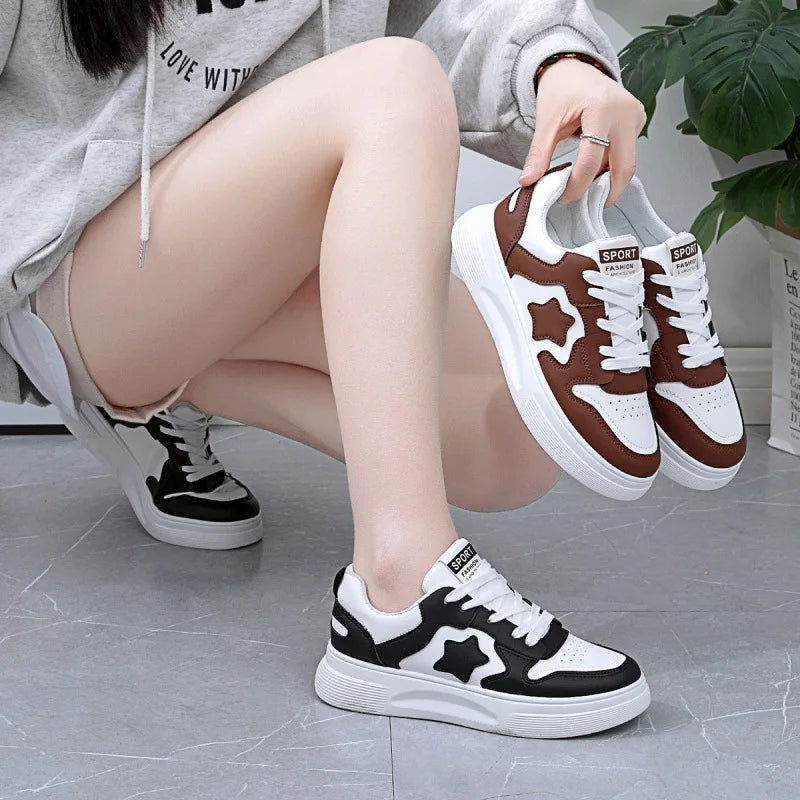 Women's Breathable Mesh Flat Sneakers – Lace-Up Casual Shoes Women's Sneakers Axl