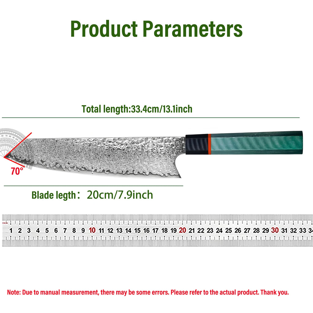 Kiritsuke Knife 67-Layer Damascus Steel – 20cm Chef's Blade Damascus Chef Knife Axl