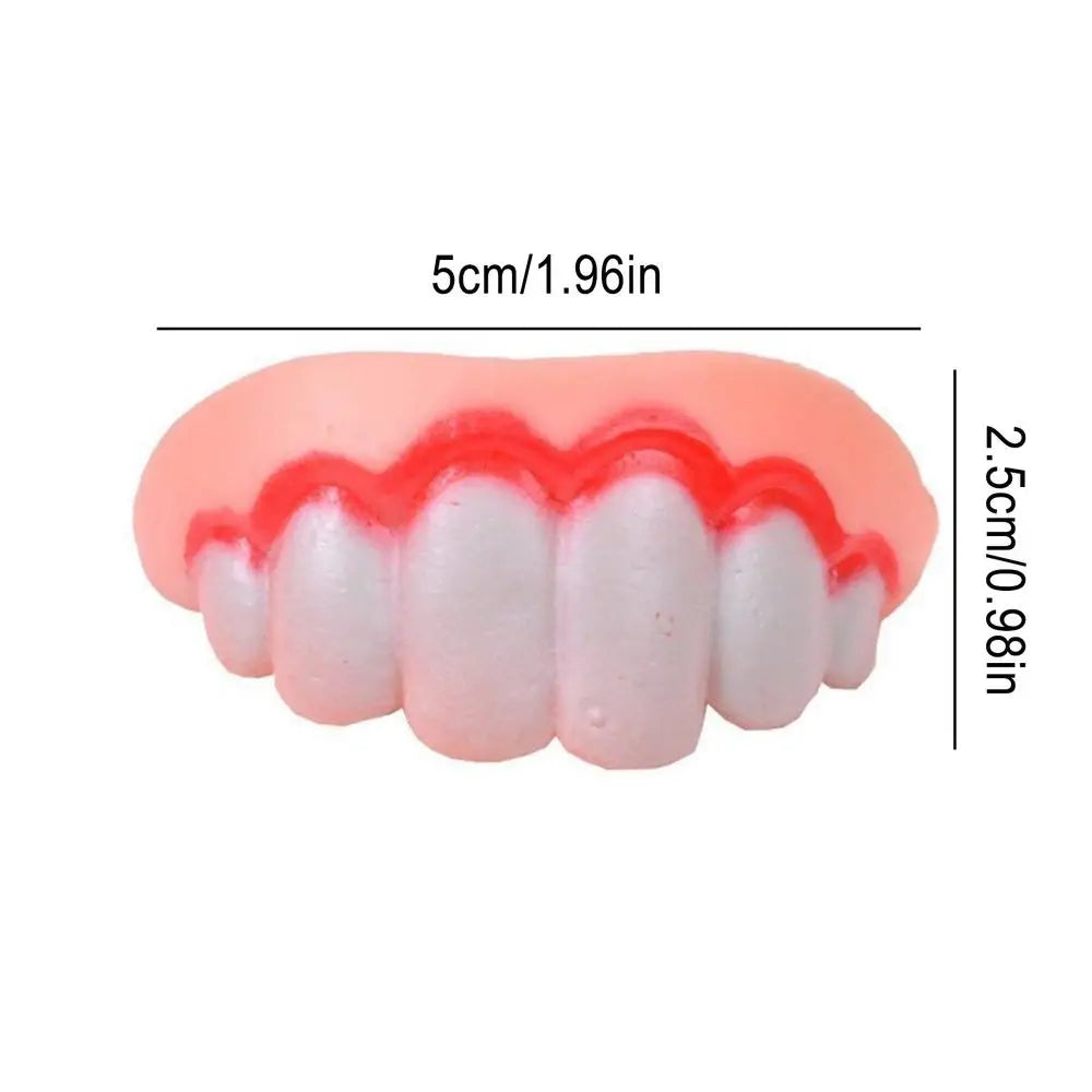 Silicone Funny Fake Teeth Dog Toy – Costume & Photo Prop Dog Costume Toy Axl Straight teeth