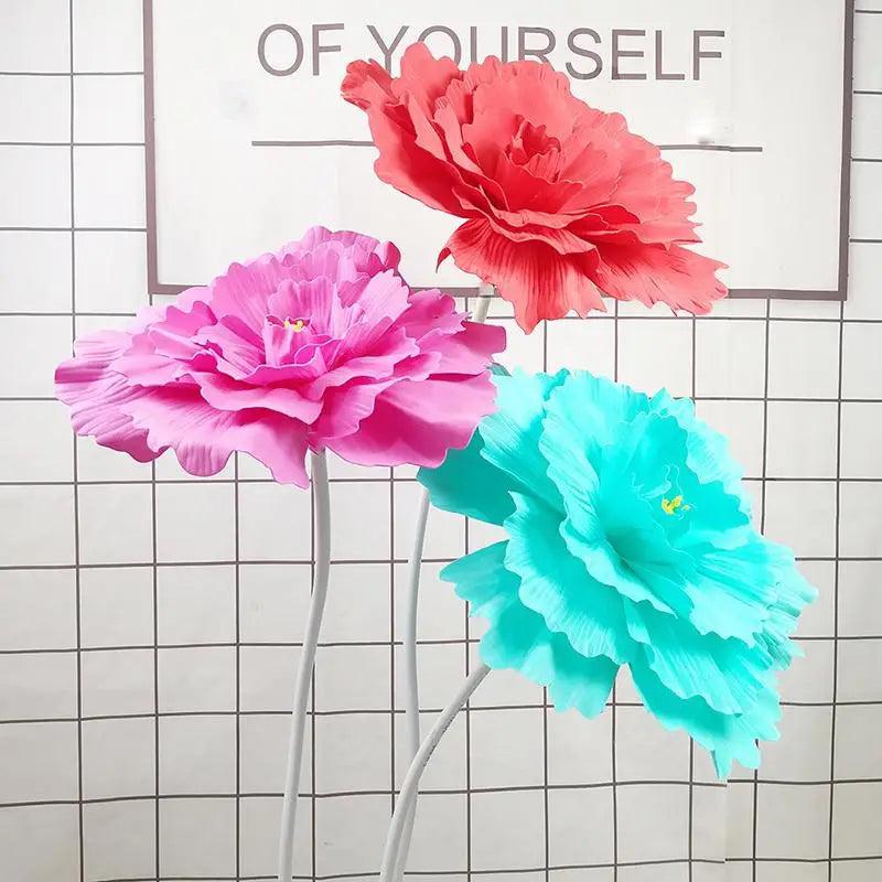 Large Artificial Peony Flowers 30/40cm – Faux Floral Wall Decor Artificial Flower Decor Axl