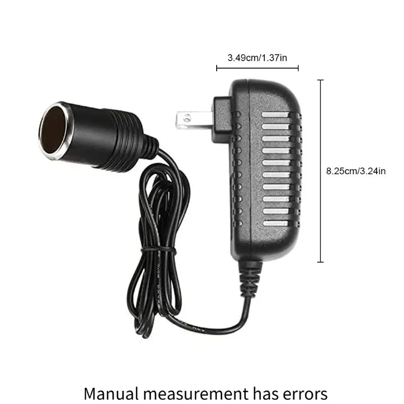 AC to DC 12V Car Cigarette Lighter Socket Power Adapter – US Plug Car Power Adapter Axl
