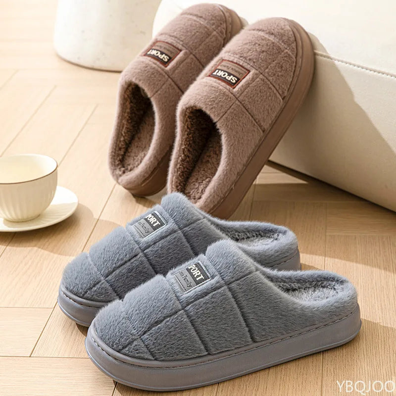 YBQJOO Winter Indoor Slippers – Warm Plush Non-Slip Home Shoes Indoor Slippers Axl