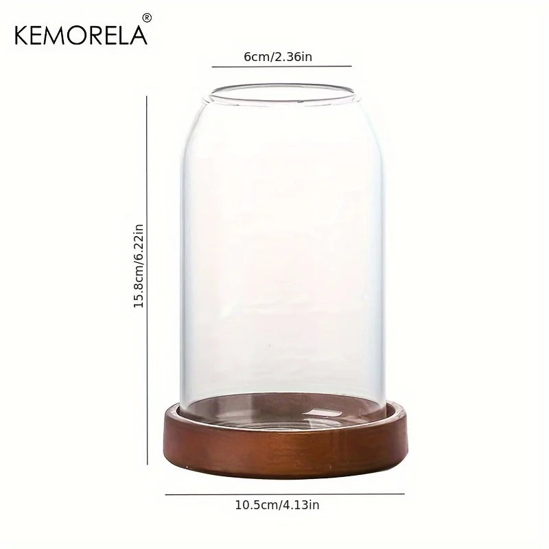 KEMORELA Glass Utensil Storage Jar with Tray – Kitchen Organizer Utensil Storage Organizer Axl D