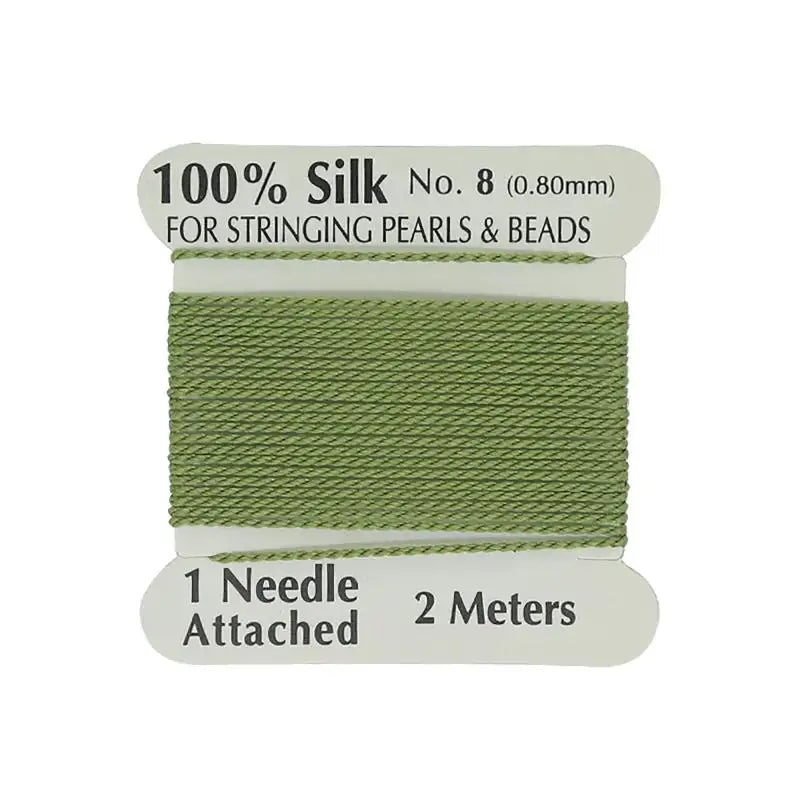 0.8mm Natural Silk Cord 2M – Multicolor DIY Jewelry Making Jewelry Making Cord Axl Green
