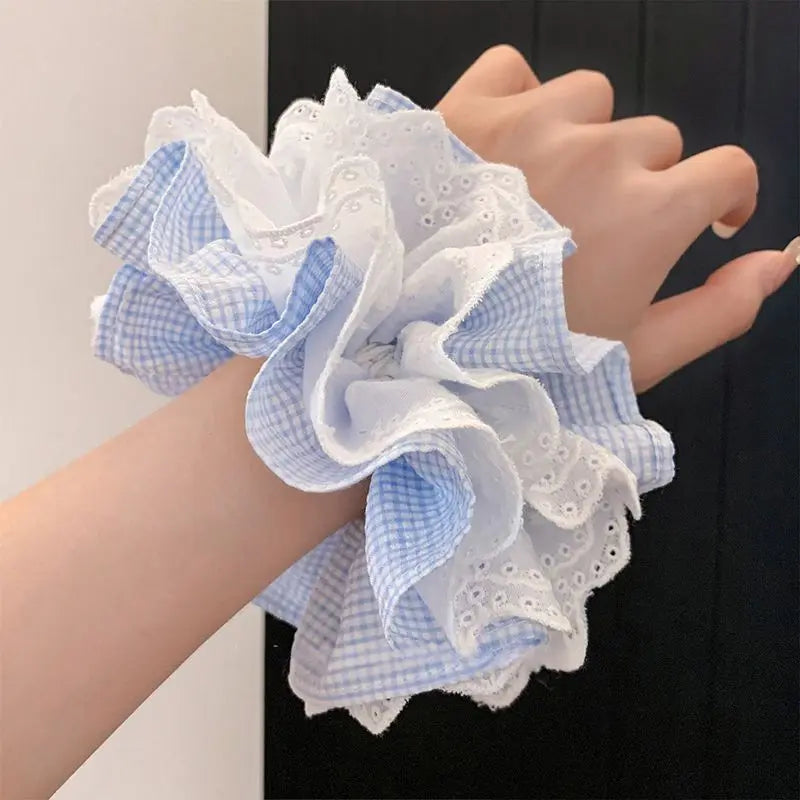 Leopard Print Hair Scrunchie – Large Elastic Retro Hair Tie Hair Scrunchie Axl M-1PCS