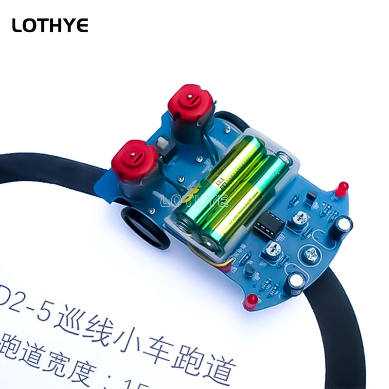 LOTHYE D2-5 DIY Line Tracking Smart Robot Car Kit for STEM Robot Car Kit Axl