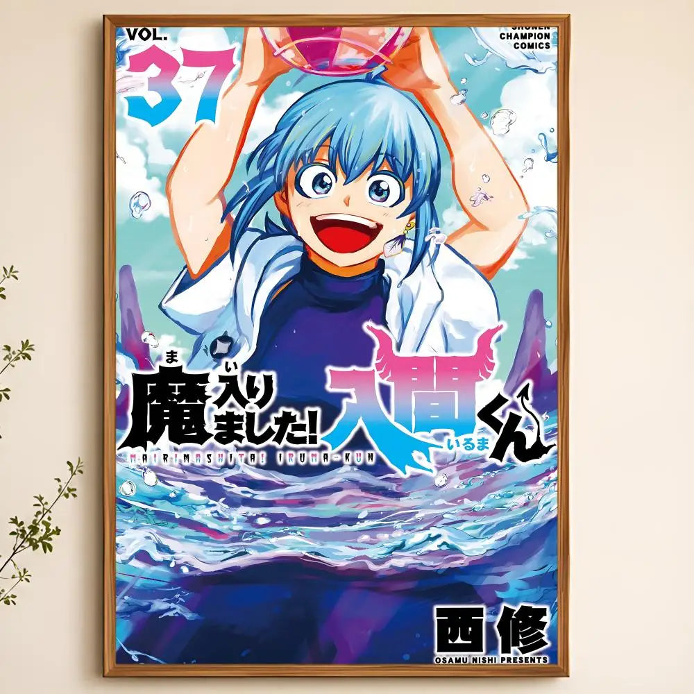 Welcome to Demon School Anime Poster – Self-Adhesive Wall Art Anime Wall Poster Axl White14 15X20cmNoframe