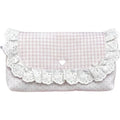 Pink Lace Pencil Case | Large Capacity Polka Dot Pen Bag Pencil Case Axl B