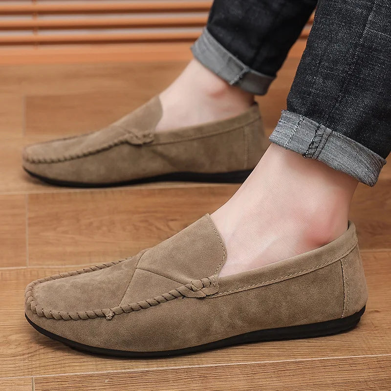 YBQJOO Men's Slip-On Casual Driving Shoes | Low Cut Loafers Men's Slip-On Shoes Axl