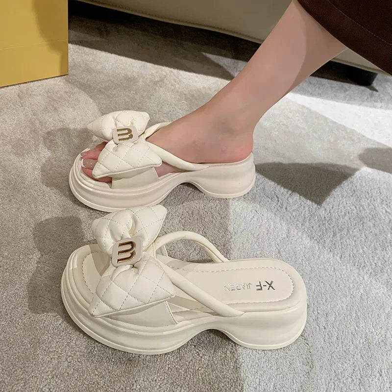 Women's Platform Wedge Slippers – Flower Beach Heels Platform Wedge Slippers Axl