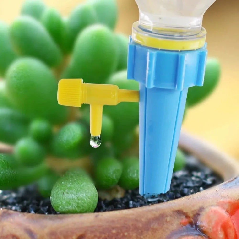 6-Pack Adjustable Plant Watering Drip Spikes | Garden Irrigation Drip Watering Spikes Axl
